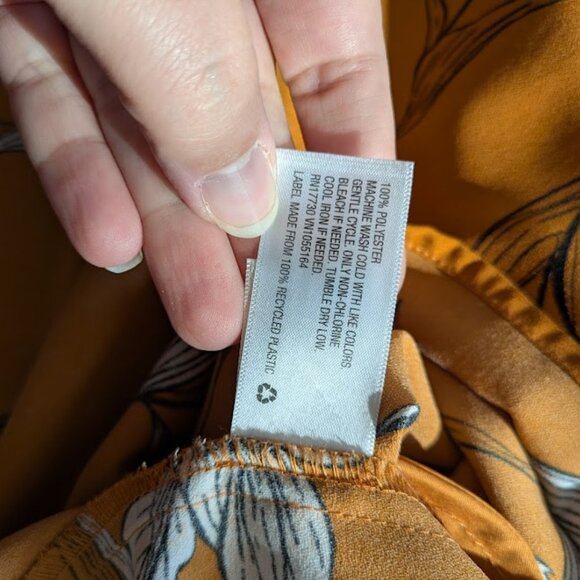 A New Day Dark Gold Floral Shift Dress Size XXL - Picture 9 of 9